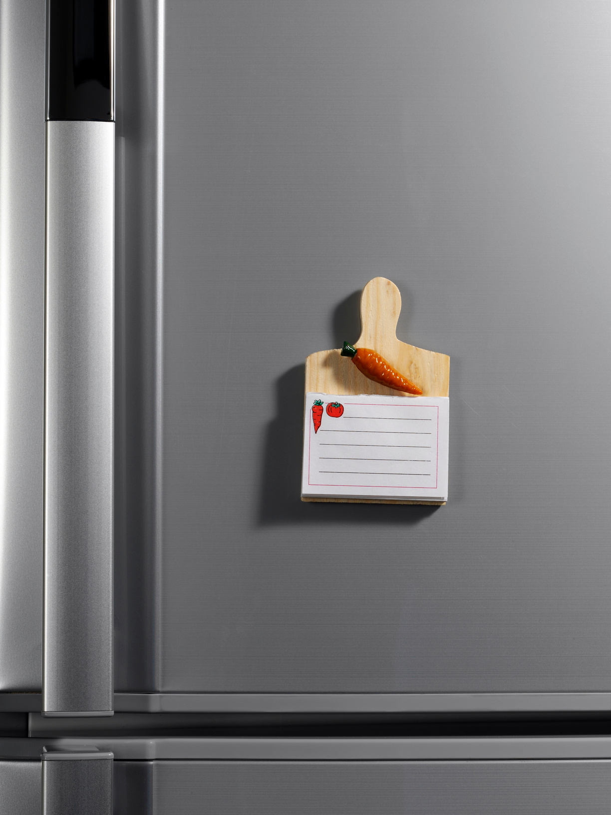 Notepad on the fridge
